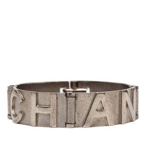CHANEL Silver Logo Bracelet